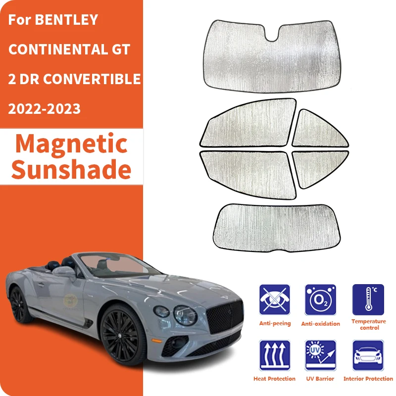 Car Window Sunshade Anti Car Sun Window Visors Sunshade Covers Accessories For BENTLEY CONTINENTAL GT 2 DR CONVERTIBLE 2022-2023