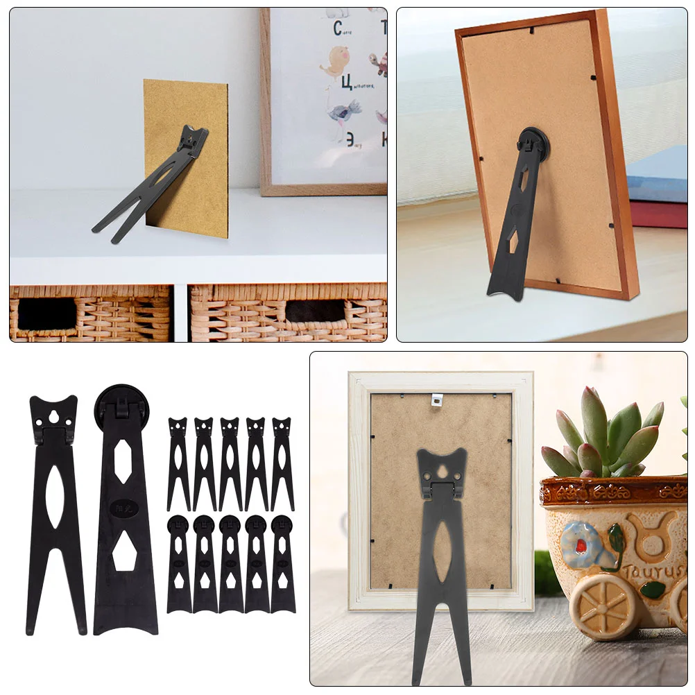 12 Pcs Picture Frame Stand Plastic Back Bracket Easel Photo Frames Mini Large Support