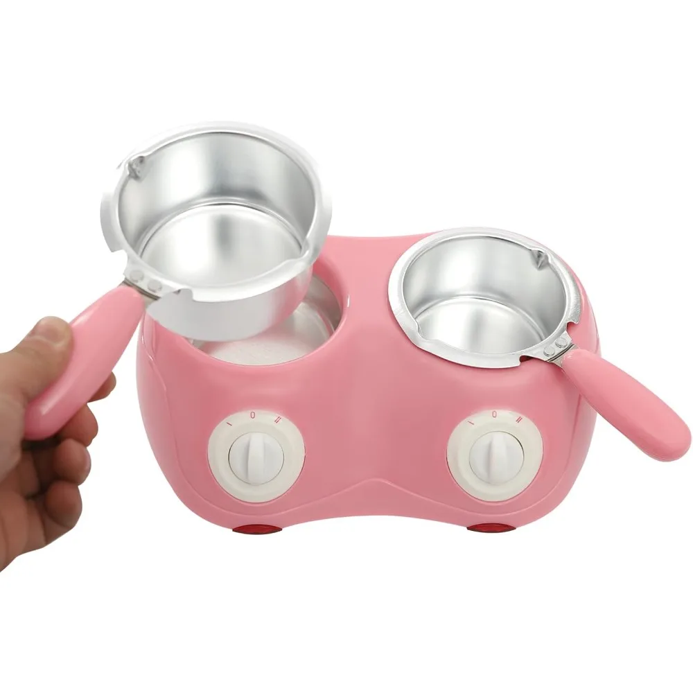 

Dual Pot Chocolate Melting Machine - 110V Electric Chocolate & Candy Melter w/ 2‑Gear Temperature Control for Home Parties