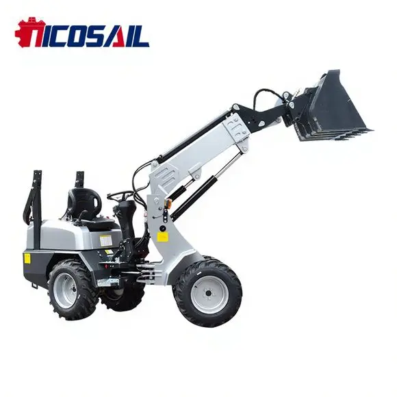 

Customized product: 1000kg telescopic micro wheel loader, remote loading and unloading front-end loader with small telescopic ar