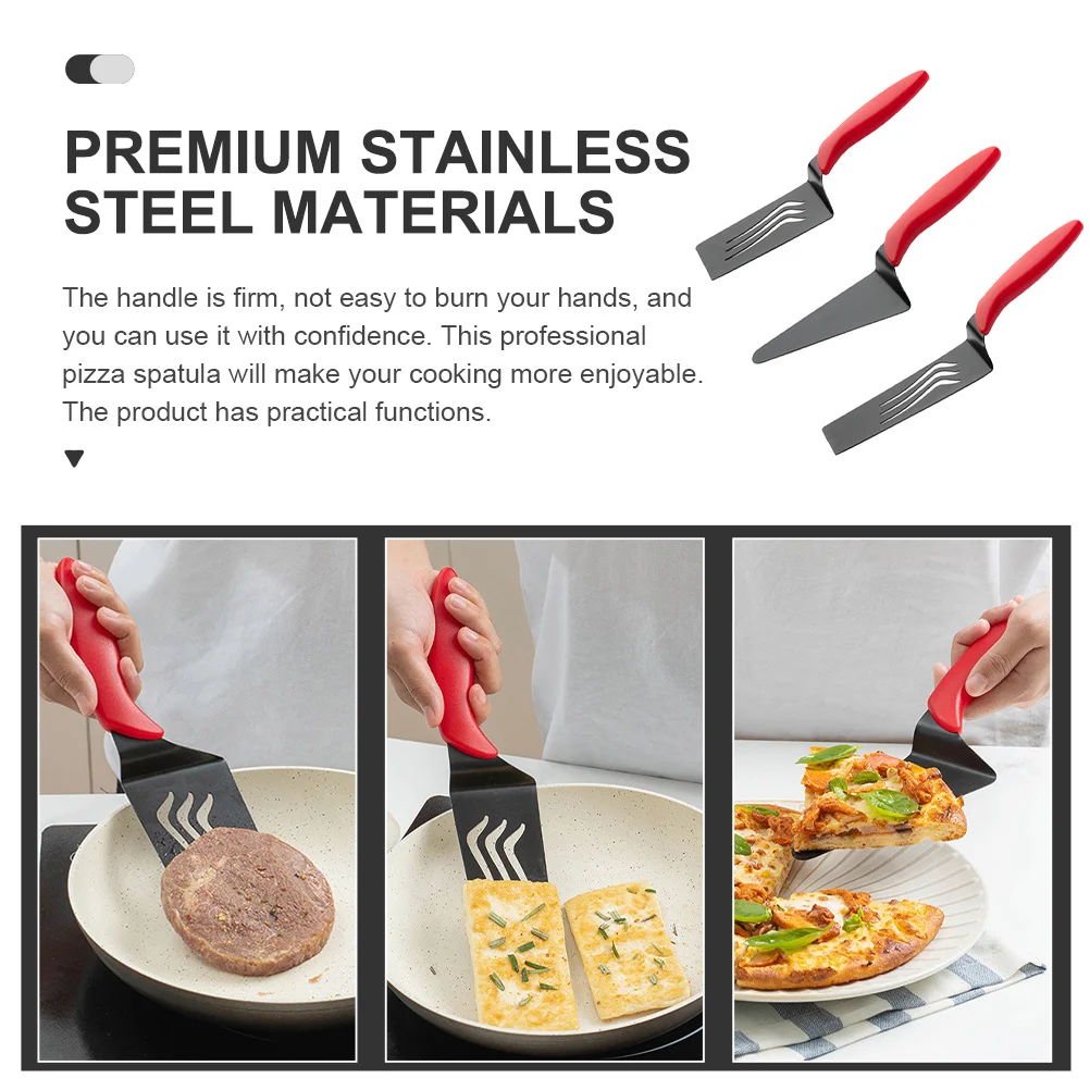 

3 pcs Stainless Steel Baking Shovel Cake Transfer Spatula Pizza Paddle Kitchen Tool For Cakes Pies Pizza Kitchen Gadgets