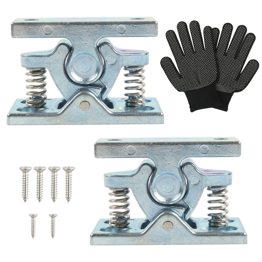 Heavy Zinc Alloy RV Door Holder 2 Pieces for Trailers Boats Garage Doors with Double Ball Design and Pre Drilled Holes