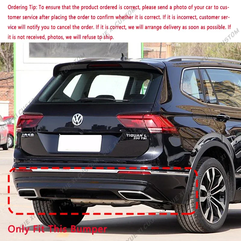 Untuk Volkswagen Tiguan R Line Mk2 2015-2020 (bukan untuk R) kelambu belakang Cra Bumper belakang Lip Spoiler Splitter Diffuser belakang