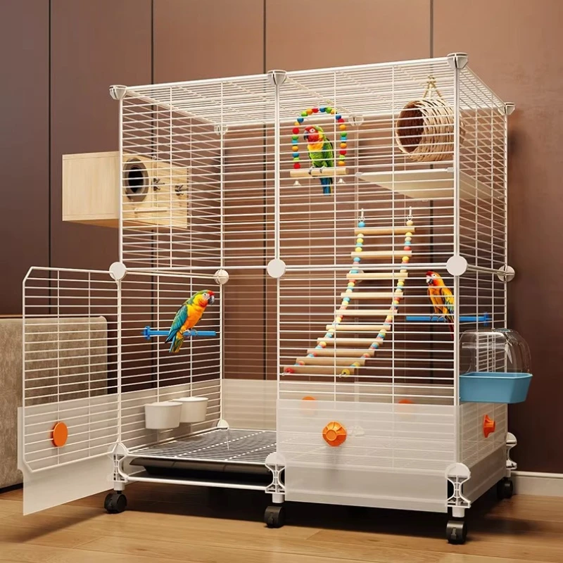 

Stainless Pedestal Bird Cages Iron With Wheels Parrot Things Bird Cages Birds House Canaries Jaula Para Canarios Bird Supplies