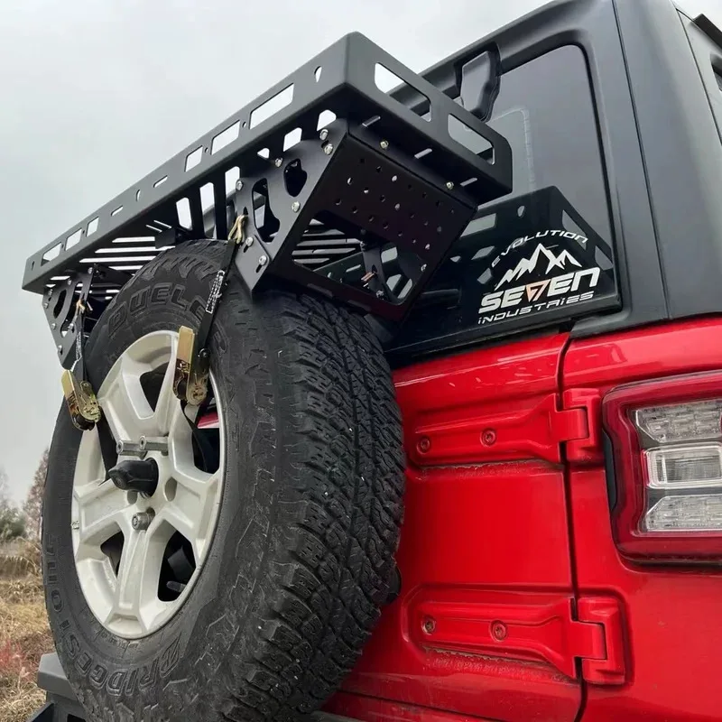 

Factory Hot Selling Gobison Universal offroad car accessories part Spare Tire Utility Basket Spare Tire Platform