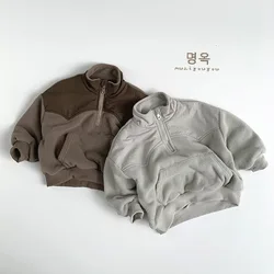 2024 Autumn Winter Fashion Hoodies Boys And Girls Fleece Clothes Warm Tops Children Casual Outerwear 1-6 Years Baby Sweatshirt