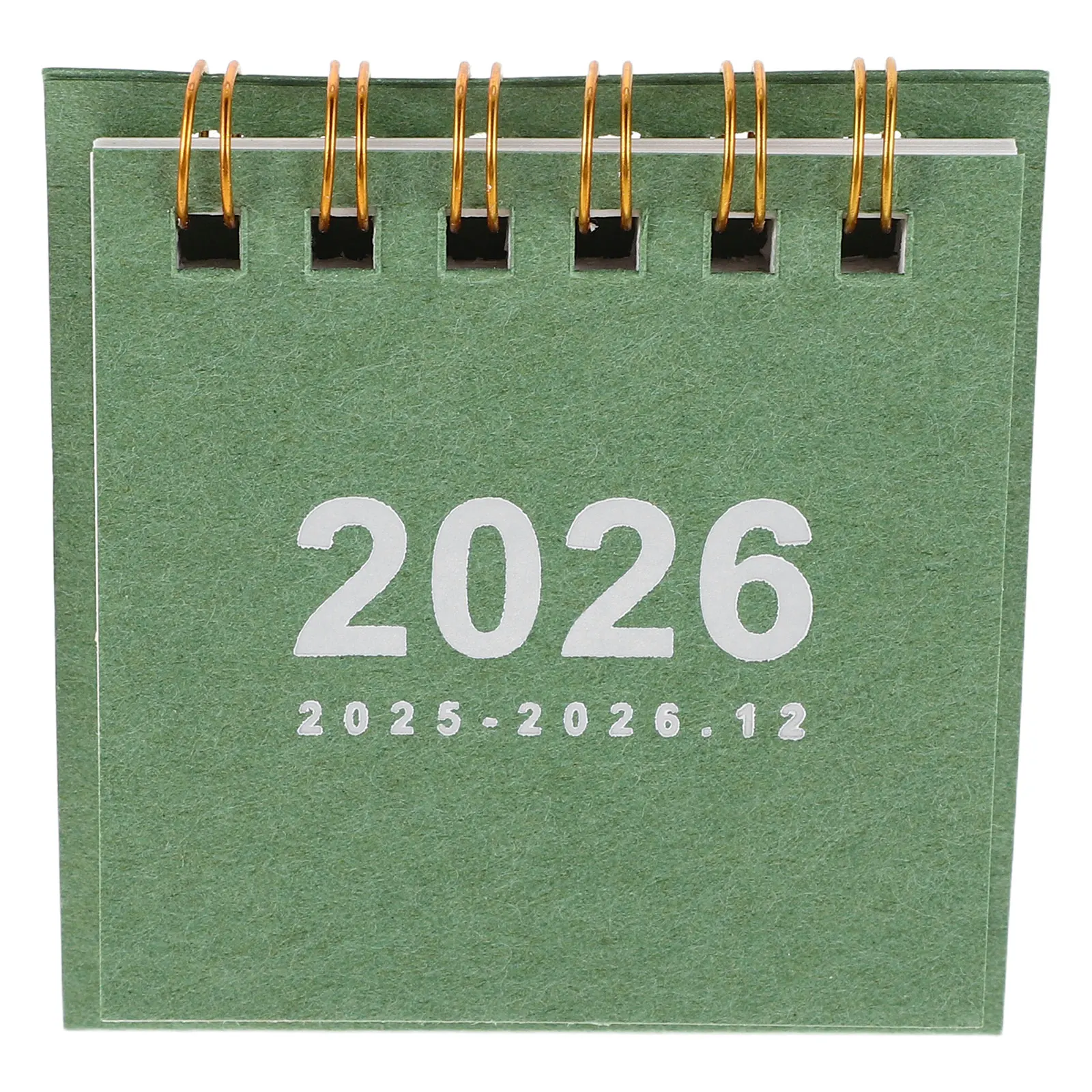 

Мини-настольный календарь 2026, небольшой флип-стойкий еженедельный ежедневник для домашнего офиса, украшение рабочего стола, зеленые маленькие настольные календари