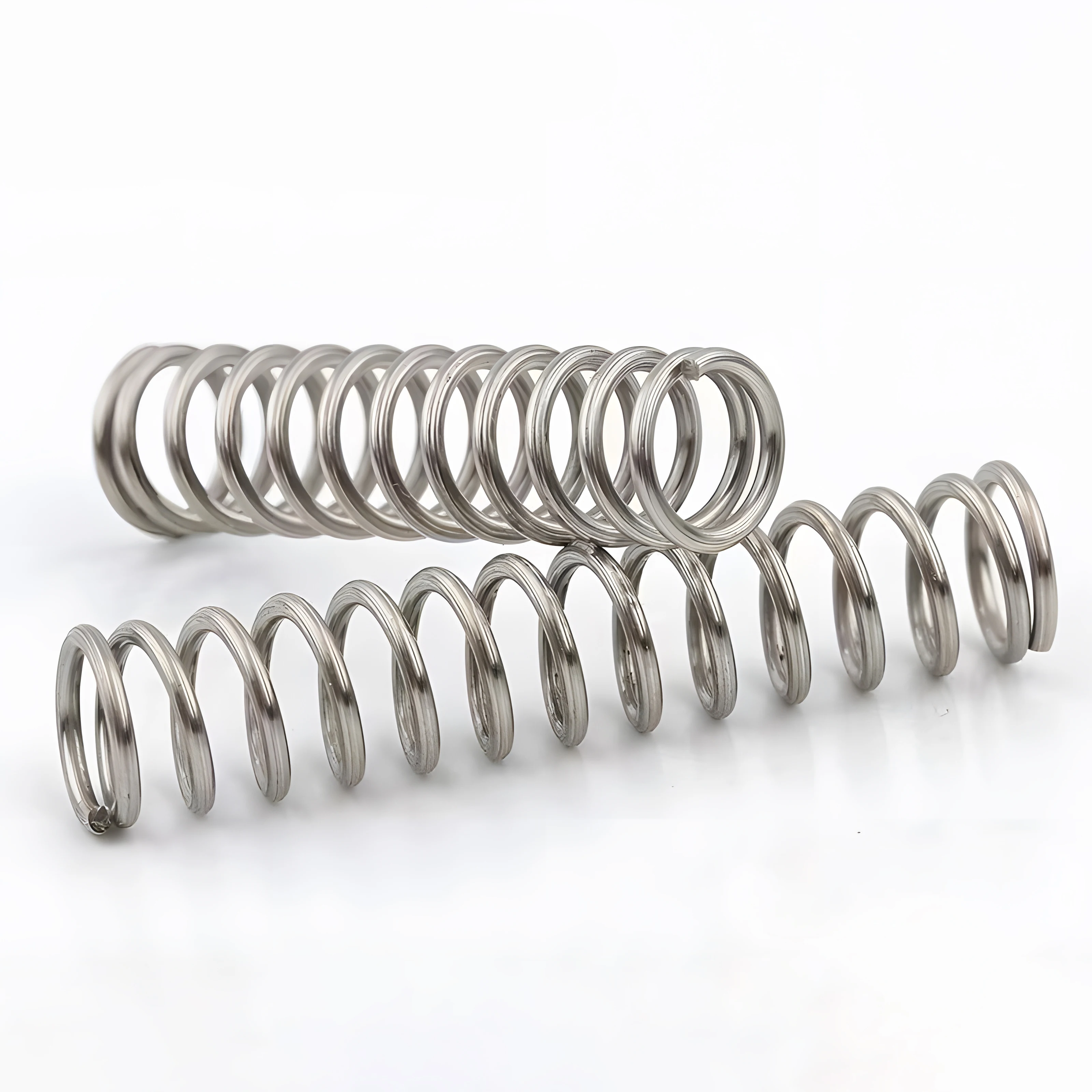 Stainless steel compression spring (10 pcs) compression damping, return strength. Custom wire diameter, outside diameter, length