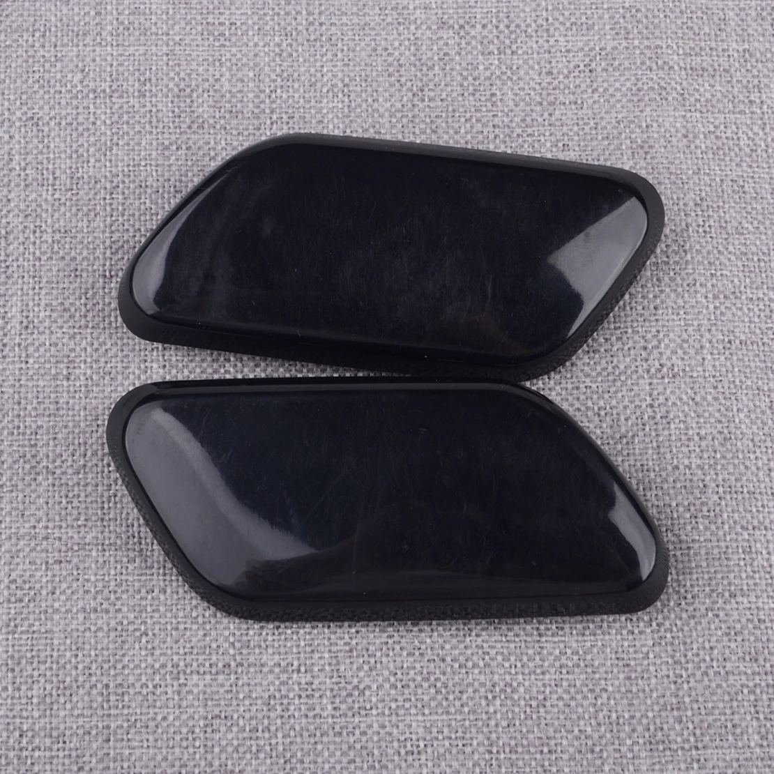 1 Pair Front Headlight Headlamp Washer Spray Nozzle Cover Cap 85354-47020 Fit for Toyota Prius XW30 2011-2015 Black 85353-47020