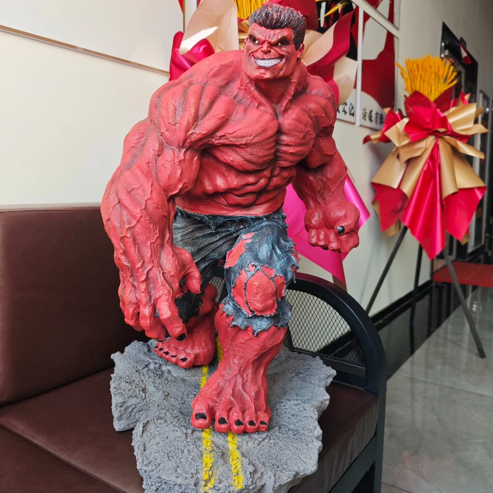 

70cm The avengers Hulk Resin Desktop Anime Figure Peripheral Model Statue Standing Posture Desktop Decora Ornament Kid Gift Toy
