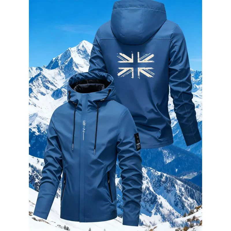 

Мужская одежда с принтом в виде национального флага — легкая, ветрозащитная и водонепроницаемая, подходит для походов и велоспорта.