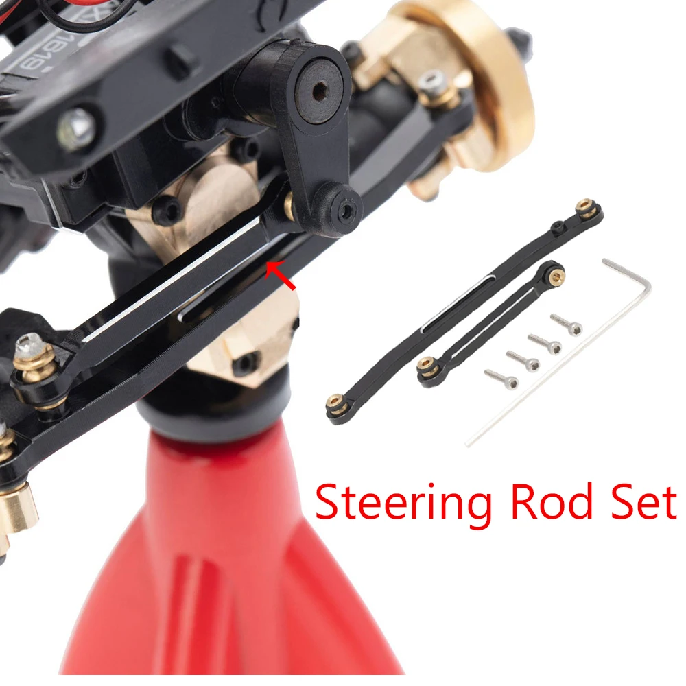 

Aluminum Alloy Universal High-tightening Steering Rod Tie Links for 1/24 Axial SCX24 90081 RC Car Upgrade Spart Parts