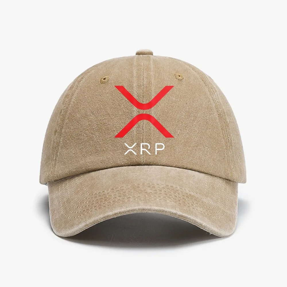 

Cryptocurrency Crypto Miner XRP RIPPLE Baseball Cap Outdoor casual Washed soft top Distressed Denim caps Adjustable Snapback hat