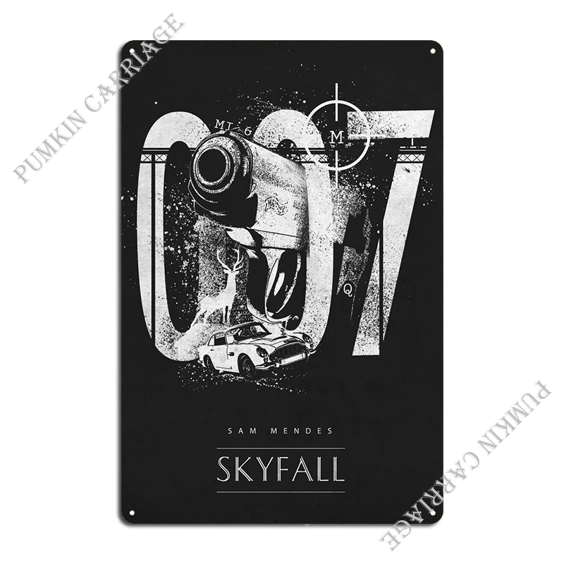 Skyfall Metal Sign Mural Printed Home Bar Living Room Tin Sign Poster