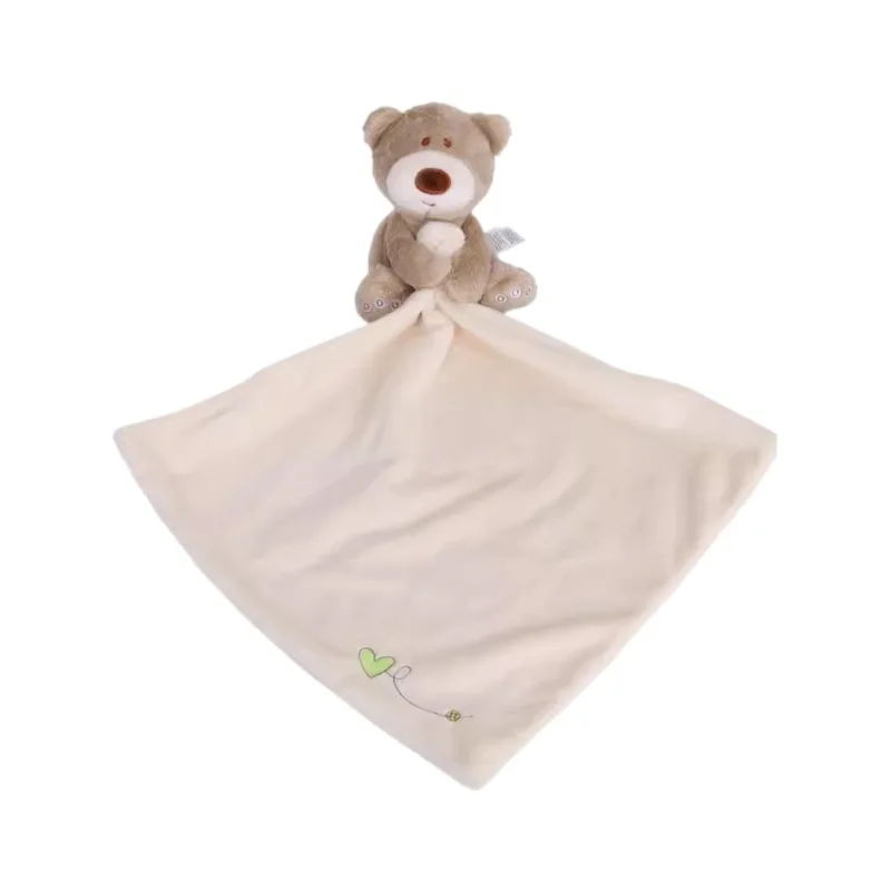 Baby Towel Kids Cute bear Comforter Smooth Soft burp cloths Infant Newborn Appease Playmate Plush Stuffed Washable Towels stuff