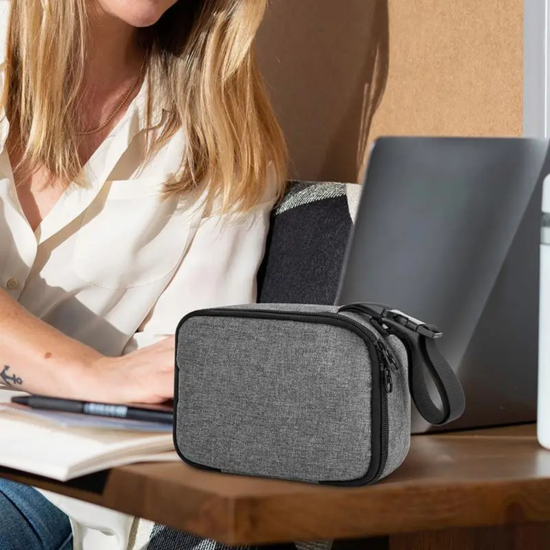 Portable Travel Cable Organizer, Linha de Dados USB, Carregador Plug Storage Bag, Acessórios eletrônicos