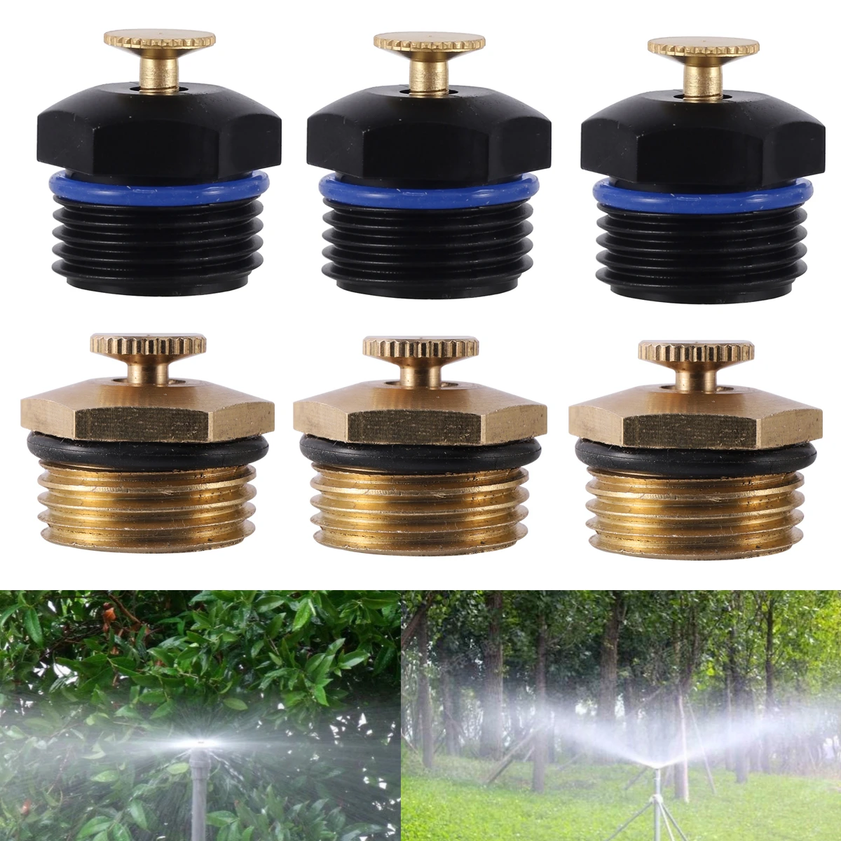 

30 шт., регулируемая на 360 градусов распылительная насадка 1/2 дюйма, наружная резьба, садовая насадка для газона, микроирригация, преломление, туман, пластик/медь