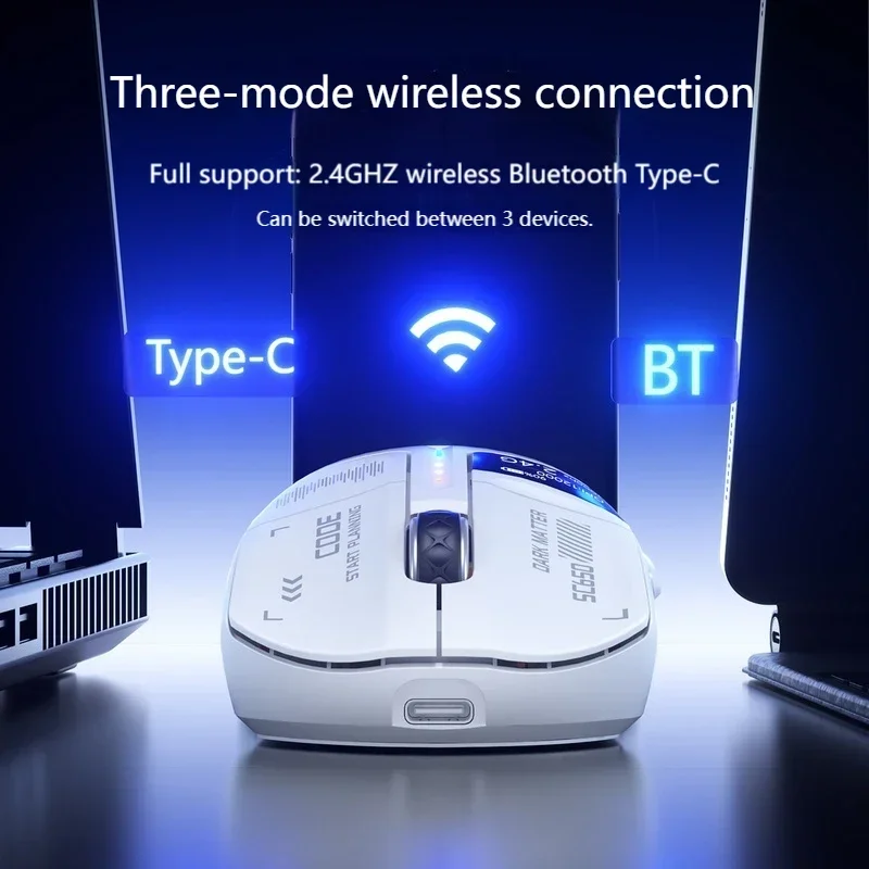 AULA SC650 Tri-Mode Wireless Gaming Mouse PAW3311 RGB Lightweight Digital Display Screen Custom PC E-Sports Accessory Gift