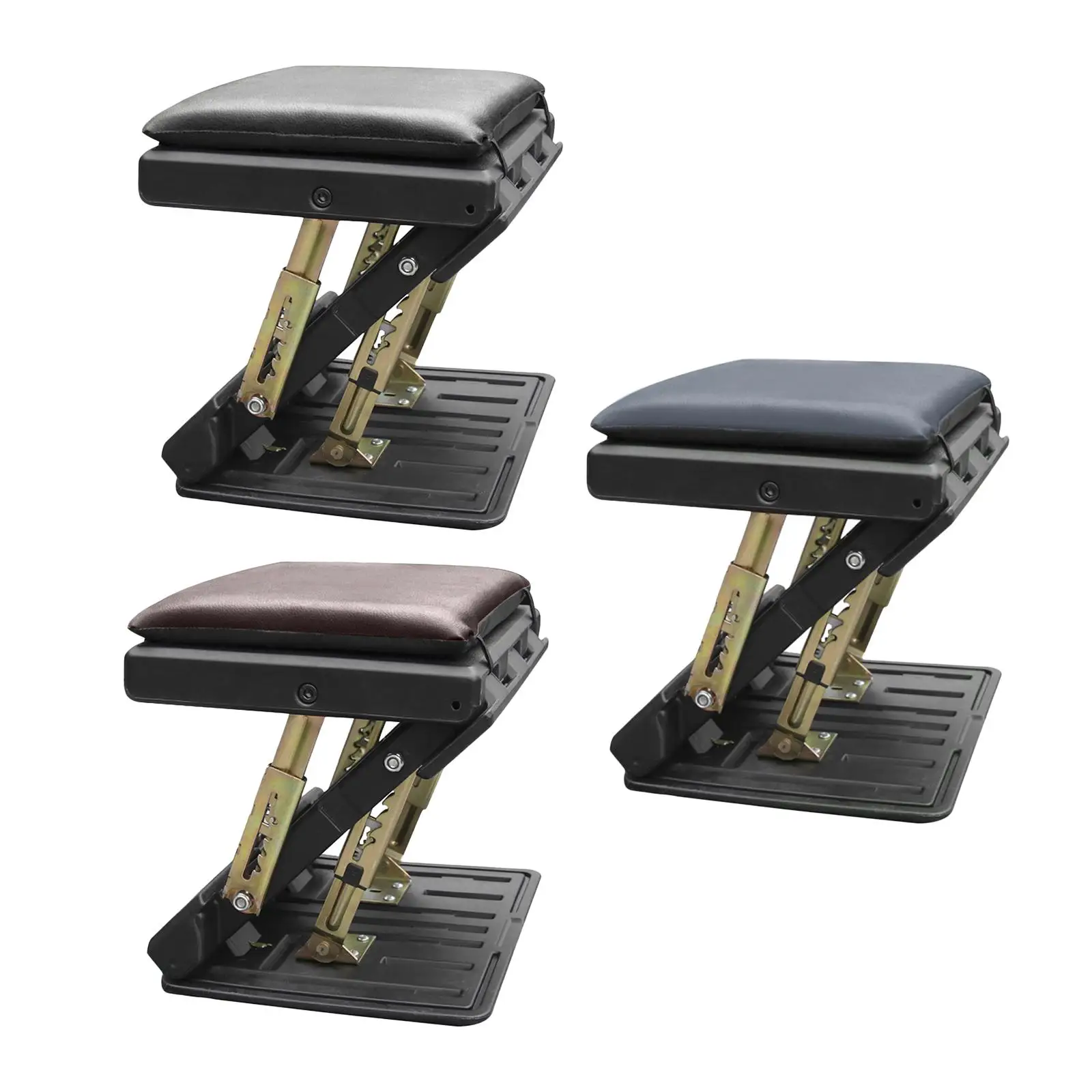 Adjustable Footrest Multifunctional with Massaging Beads 4-Level Height Adjustment for Car Train