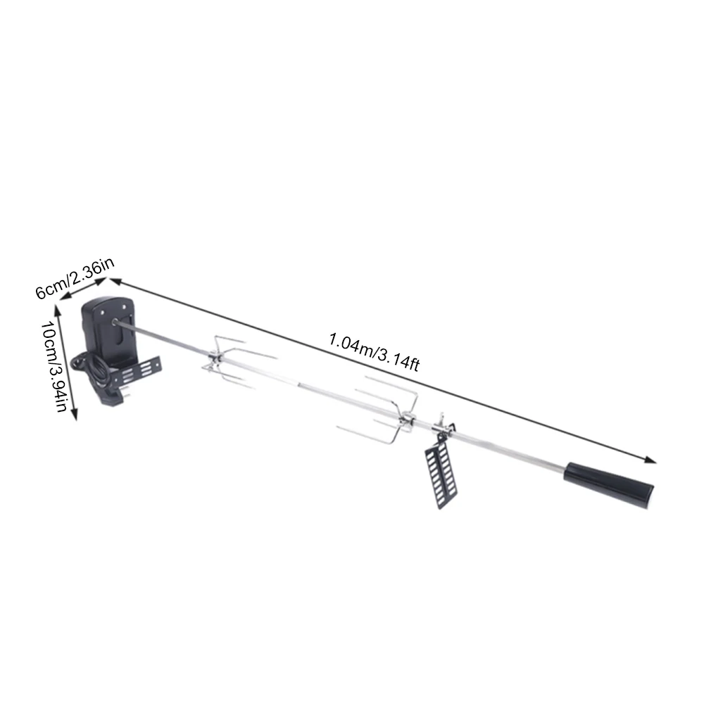 Professionele BBQ elektrische spies 360° °   Automatische roterende spies Roestvrijstalen grill Spit Rotisserie Spies Campingbrander Kit