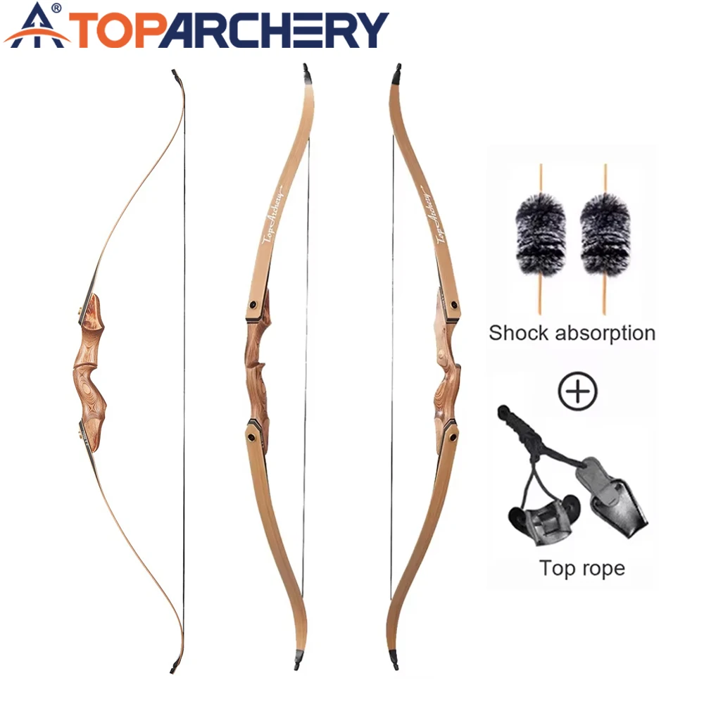 

Take Down Handmade Wooden Recurve Bow, Outdoor Hunting, Shooting Practice, Riser, Laminited Wood, Limbs, 62 ", 30-50lbs