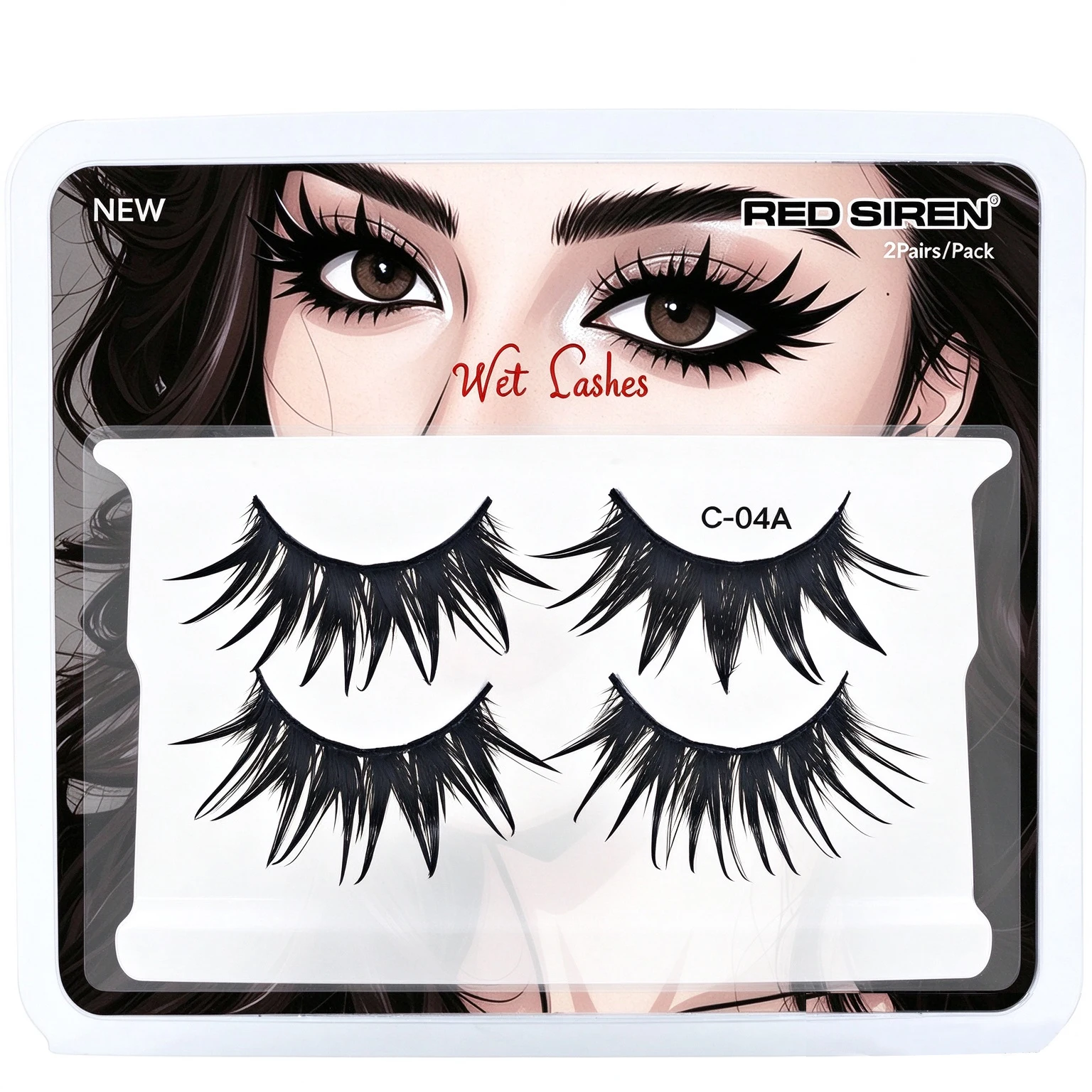 Cosplay Falsche Wimpern 2 Paare/paket Nass Streifen Wimpern Mit Spikes Neue Frau Make-Up Manga Wimpern – Detail 4