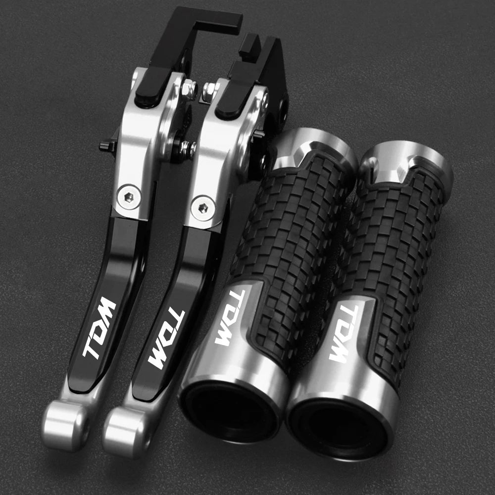 motorcycles CNC aluminum Accessories Adjustable   Brake Clutch Lever Handle Hand Grips Ends For YAMAHA TDM 1991 1992 1993-2002