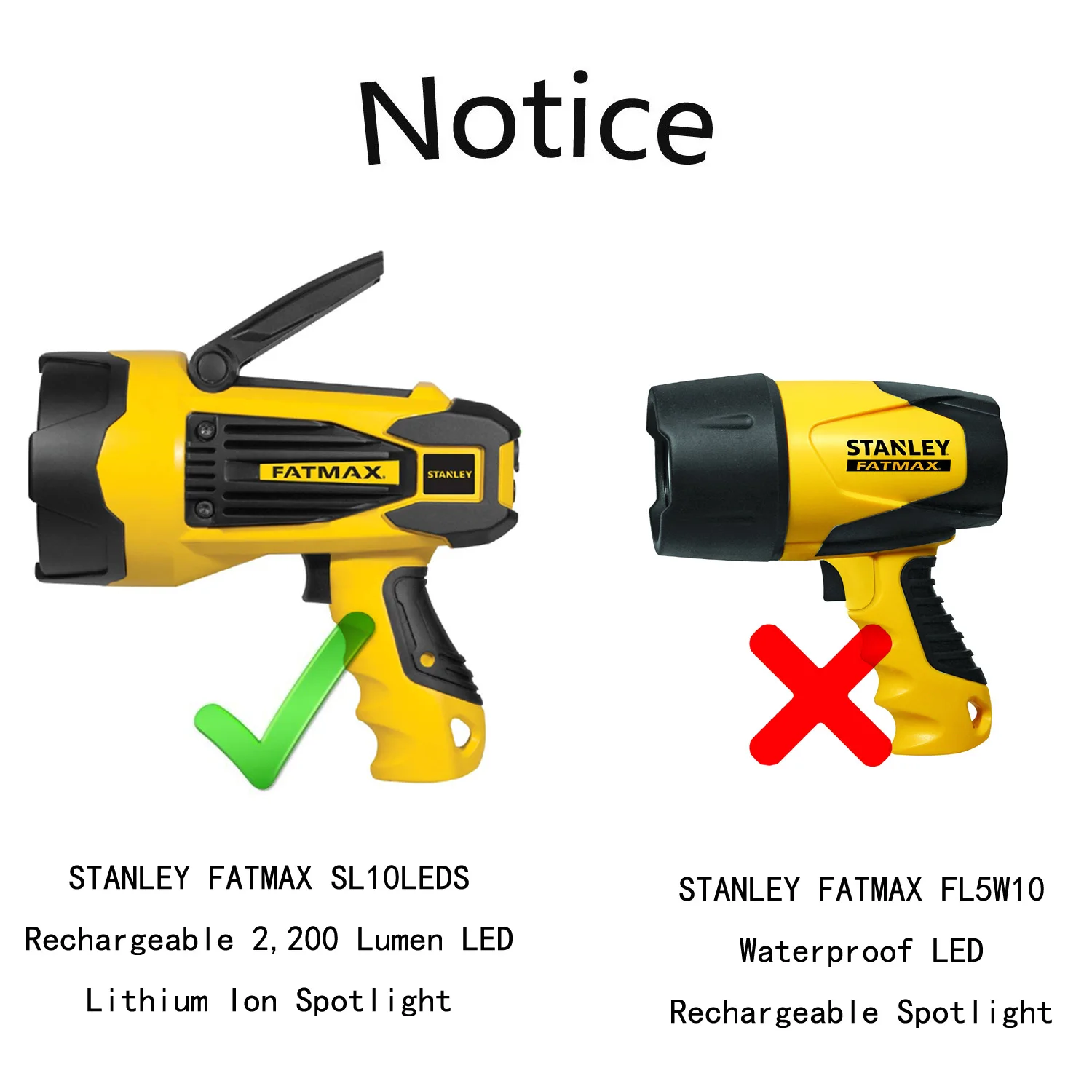 LTGEM EVA 하드 케이스, 스탠리 FATMAX SL10LEDS 충전식 2,200 루멘 LED 리튬 이온 스포트라이트, 스포트라이트 미포함