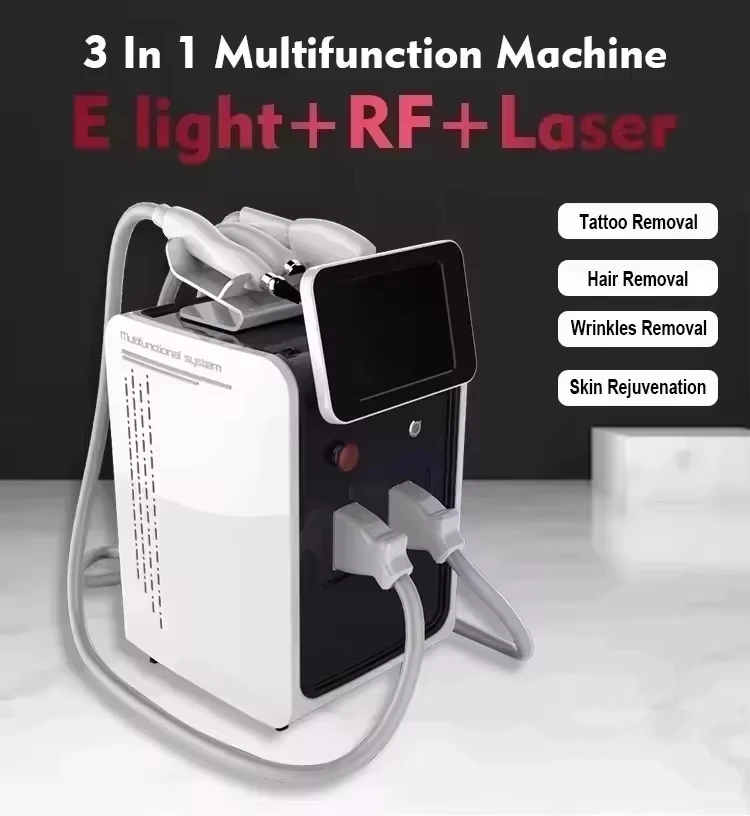 

Multifunctional portable cosmetic machine, 3 in 1, tattoo removal, IPL + RF + Nd Yag hair, new 2025