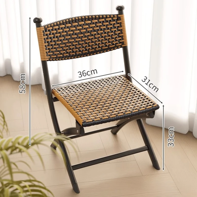 

‌Portable Foldable Woven Ottoman,Lightweight Camping Folding Stool,Balcony Coffee Table Side Chair,Mold-Resistant Indoor