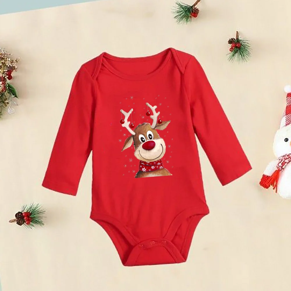 My 1st Christmas Baby Xmas Clothes Newborn Infant Santa Christmas Cotton Romper Cute Boy Girl New Year Xmas Winter Clothing