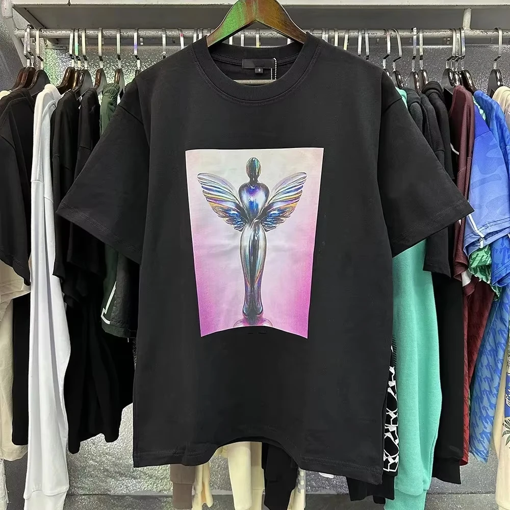

2025 Summer Crew Neck T-Shirt Clothing Street Shorts Sleeves Hot Selling Painted T-Shirt Men's Women's Cotton Top Casual