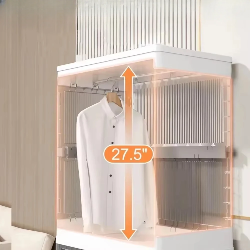 Multifunctional Plastic Kitchen Cabinets Stackable Portable Storage Bins Extra Organizers Storage Boxes Large Foldable Closet 