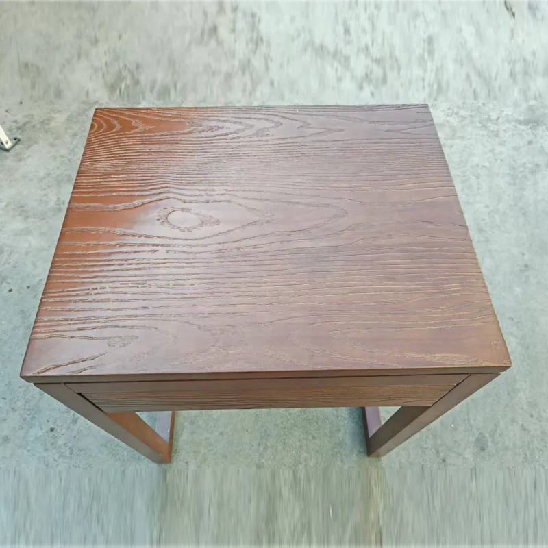 A few movable solid wood by the sofa, living room, sweeping robot storage rack, balcony, fish tank rack, flower stand