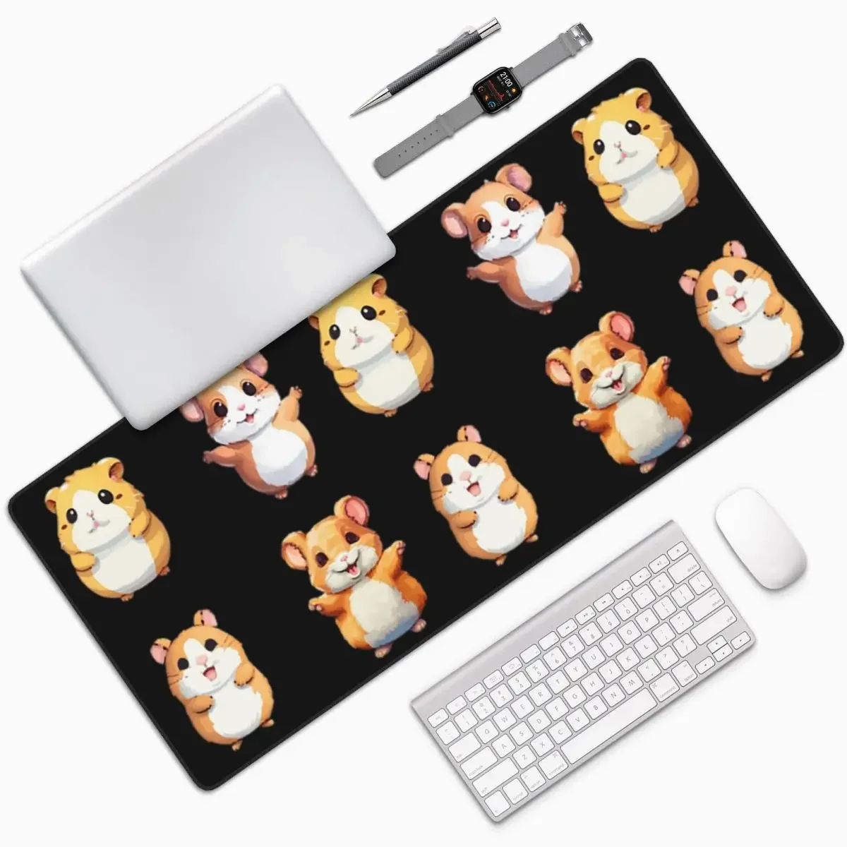 Hamster Large Mouse Pad Computer Keyboard Mouse Mat Gaming PC Laptop Desk Mat Office Accessories Table Mats