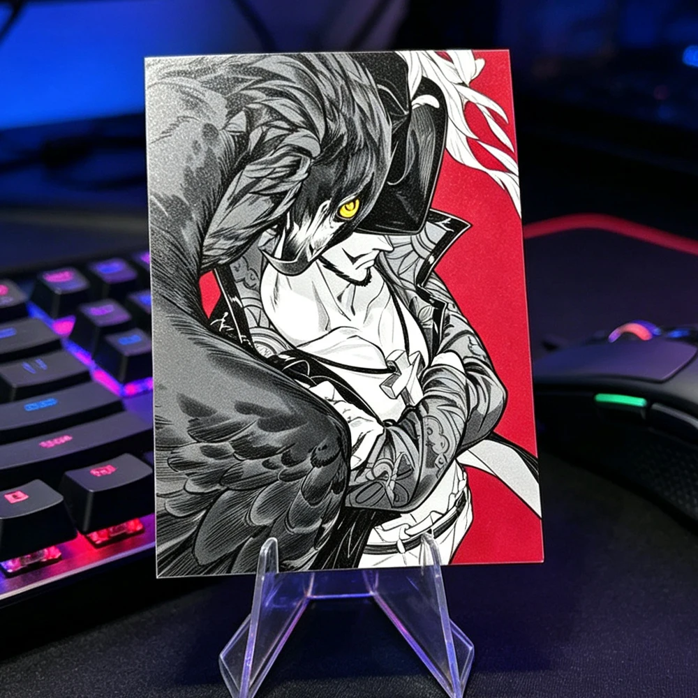 60Pcs/set Diy Self Made One Piece Dracule Mihawk Card Sleeves Dracule Mihawk Card Protective Cover Gift Toys