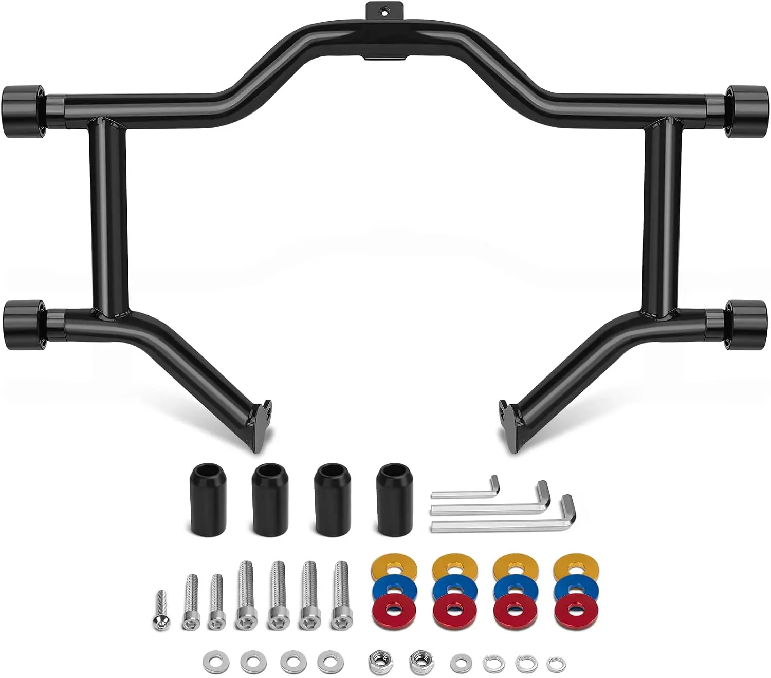 Engine Guard Crash Bar Frame Slider Flat-Out Fit Harley Touring 97-08 Road King Street Glide Electra Glide Ultra Classic