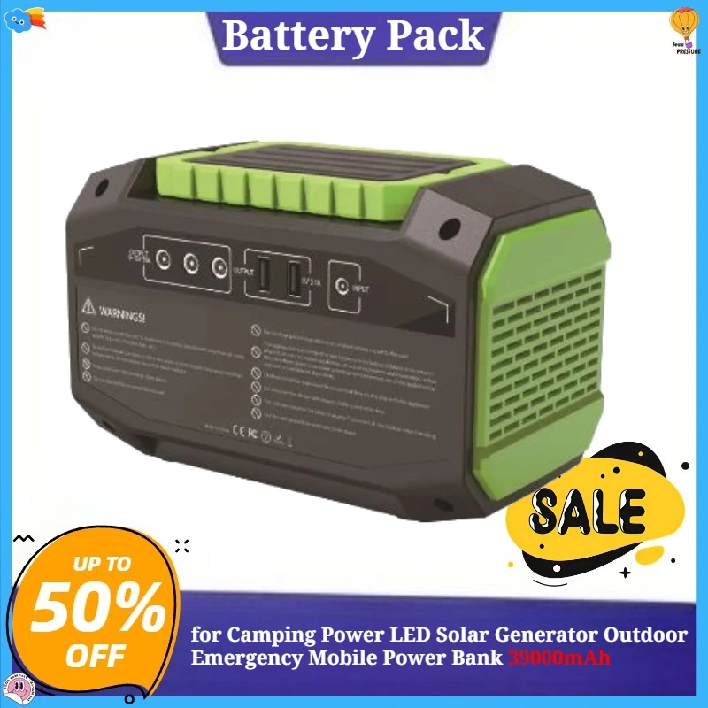 

145Wh 200W Portable Power Station 220V/110V for Camping Power LED Solar Generator Outdoor Emergency Mobile Power Bank 39000mAh