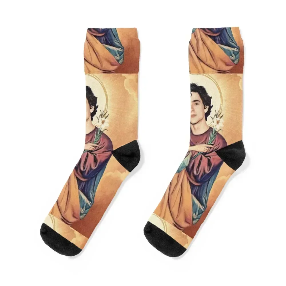 Timothée Chalamet Jesus God Socks Soccer hiking winter thermal winter gifts Men's Socks Women's