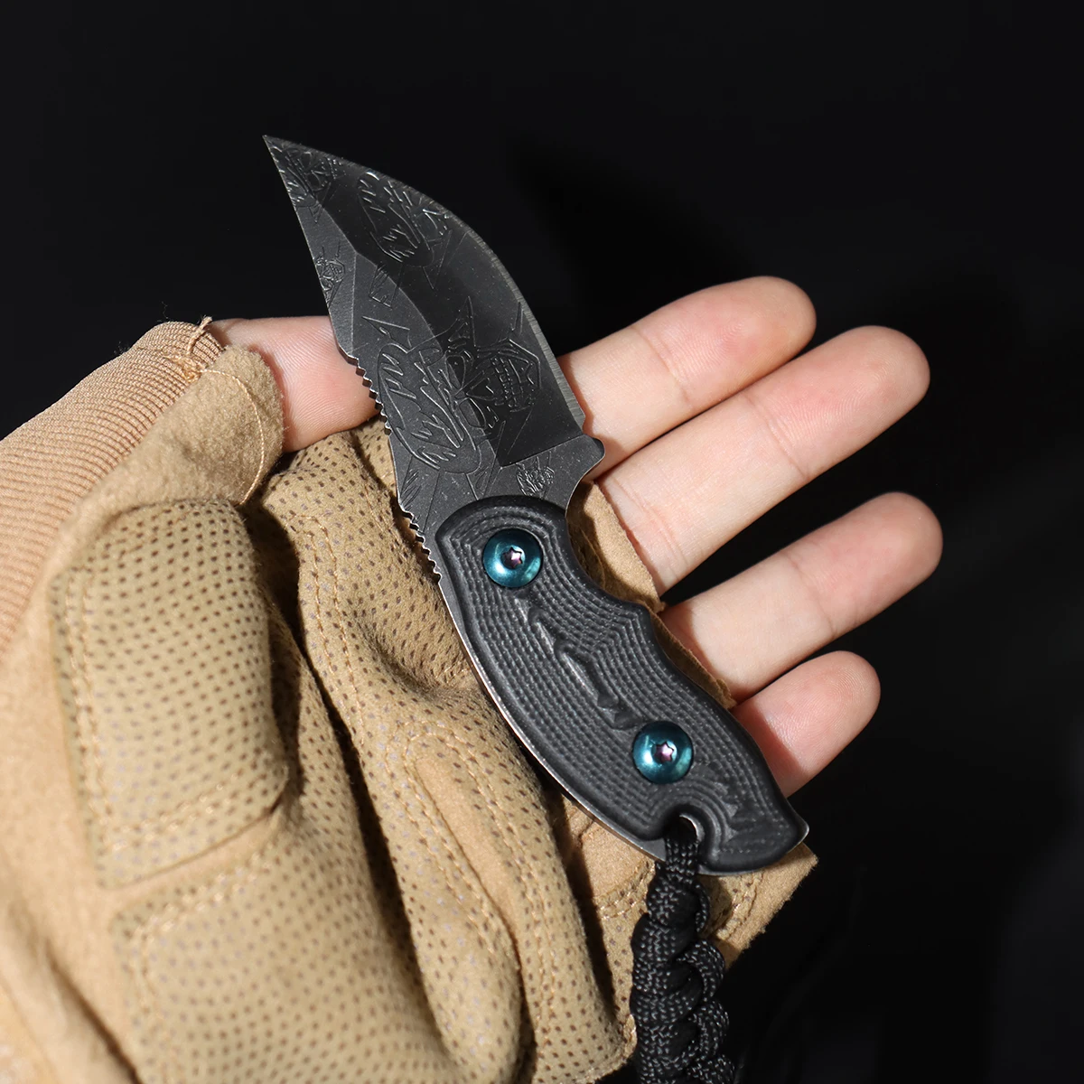 Cuchillo de bolsillo de acero inoxidable de primera calidad: multiherramienta EDC para hombre (mango G10 + funda). Perfecto para acampar, caminar, explorar, pescar, cazar, bricolaje y uso diario. Gran regalo para hombres: ideal para San Valentín y Día del Padre.