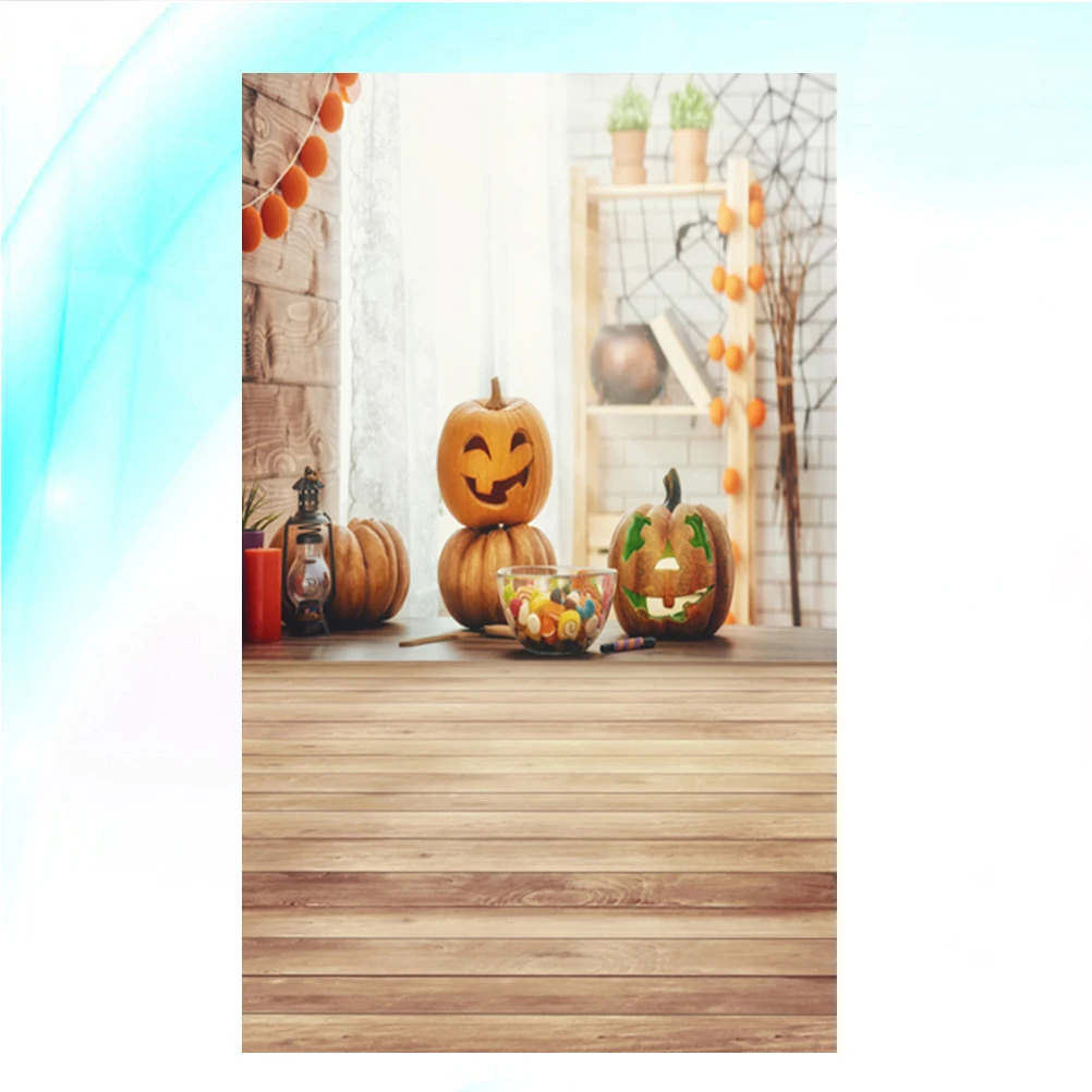 

3D Printed Halloween Pumpkin Backdrop 90X150Cm Photo Studio Cloth Seamless Wrinkle Free Lightweight Durable Realistic Design For