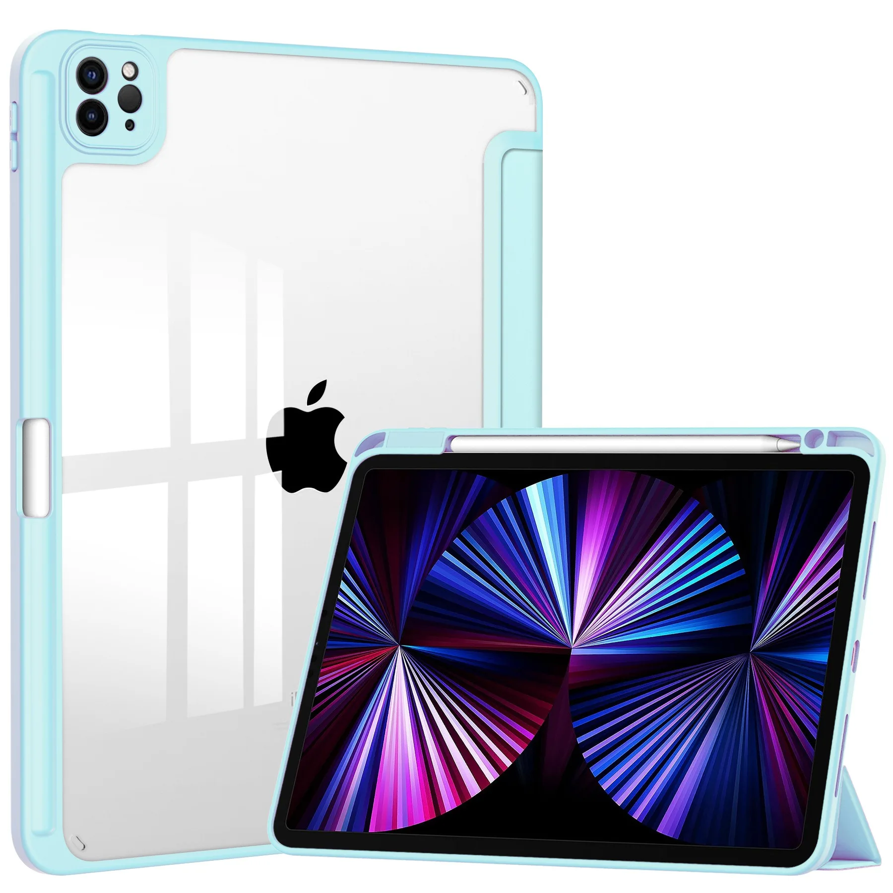 Adequado para iPad Pro 11 tablet capa protetora iPad Air 4/5 11 polegadas acrílico caneta slot soft shell