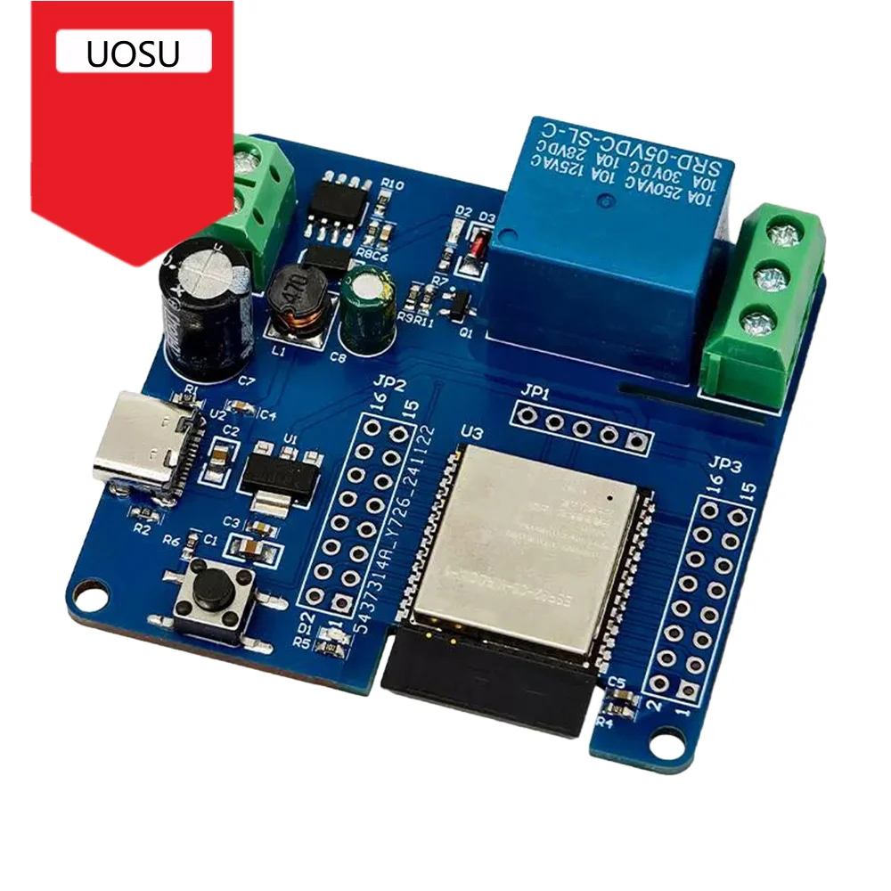 ESP32-C6 WIFI Bluetooth Development Board Module DC 5-60V 1-Channel Relay Module Type C Interface DIY Electronic Kit
