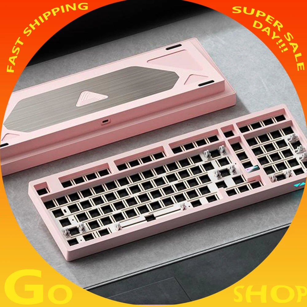 

Weikav MAX-102 Механическая клавиатура из алюминиевого сплава, комплект беспроводной Bluetooth, поддержка QMK/VIA, трехрежимная RGB, горячая замена, ПК, геймер, подарок