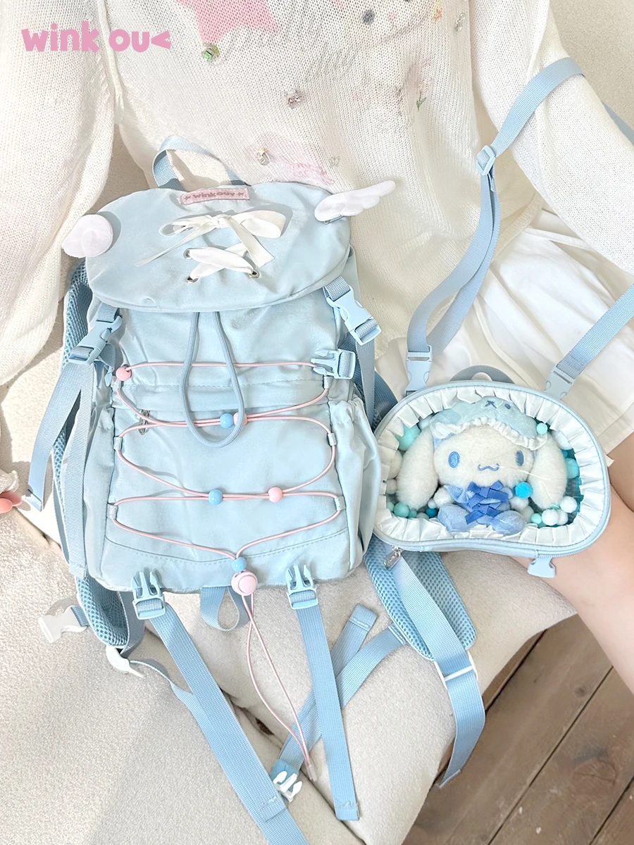 2D Japanese Original Lolita Backpack Daily Large Capacity 20cm Cute Doll Bag Commuting Casual Versatile School Bag