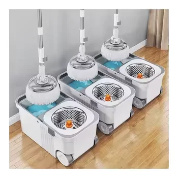 

Wholesale Of Luxury Mop Buckets With Wheels For Simple Floor Cleaning By Manufacturers Labor-saving Rotating Mop Kits