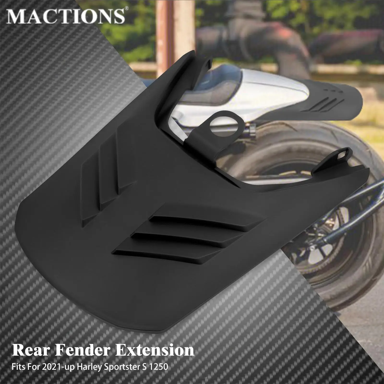 

Motorcycle Rear Fender Guard Extension For Harley Sportster S1250 RH1250 2021-2023 Extender Mudguard Protector Black Mud Guard