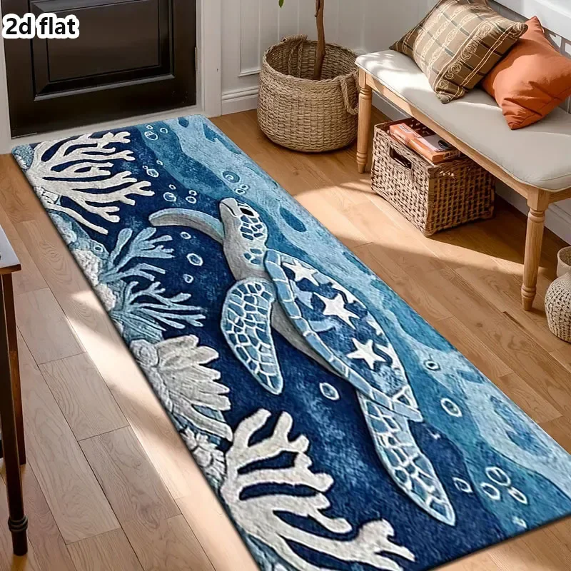1pc Turtle-Shaped Bath Mat, Faux Material. Very Suitable for Use in Bathrooms, Doorways, Kitchens, And Various Other Occasions