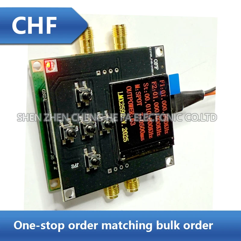 LMX2592 PLL low noise frequency source module 10GHz wideband output support with TFT master control new in stock