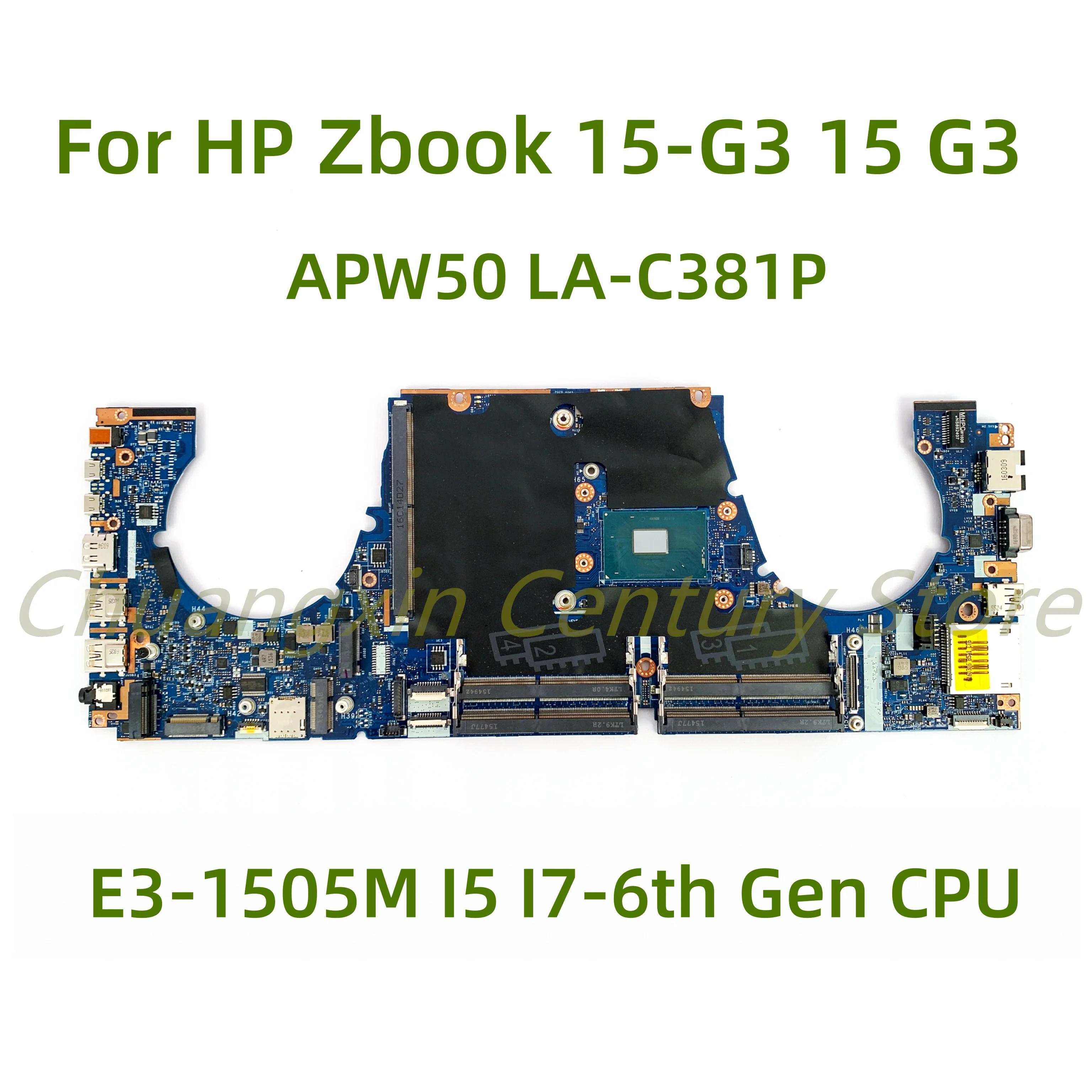 

Подходит для ноутбука HP Zbook 15-G3 15 G3, материнская плата APW50, телефон детской модели, E3-1505M, процессор 100% протестирован